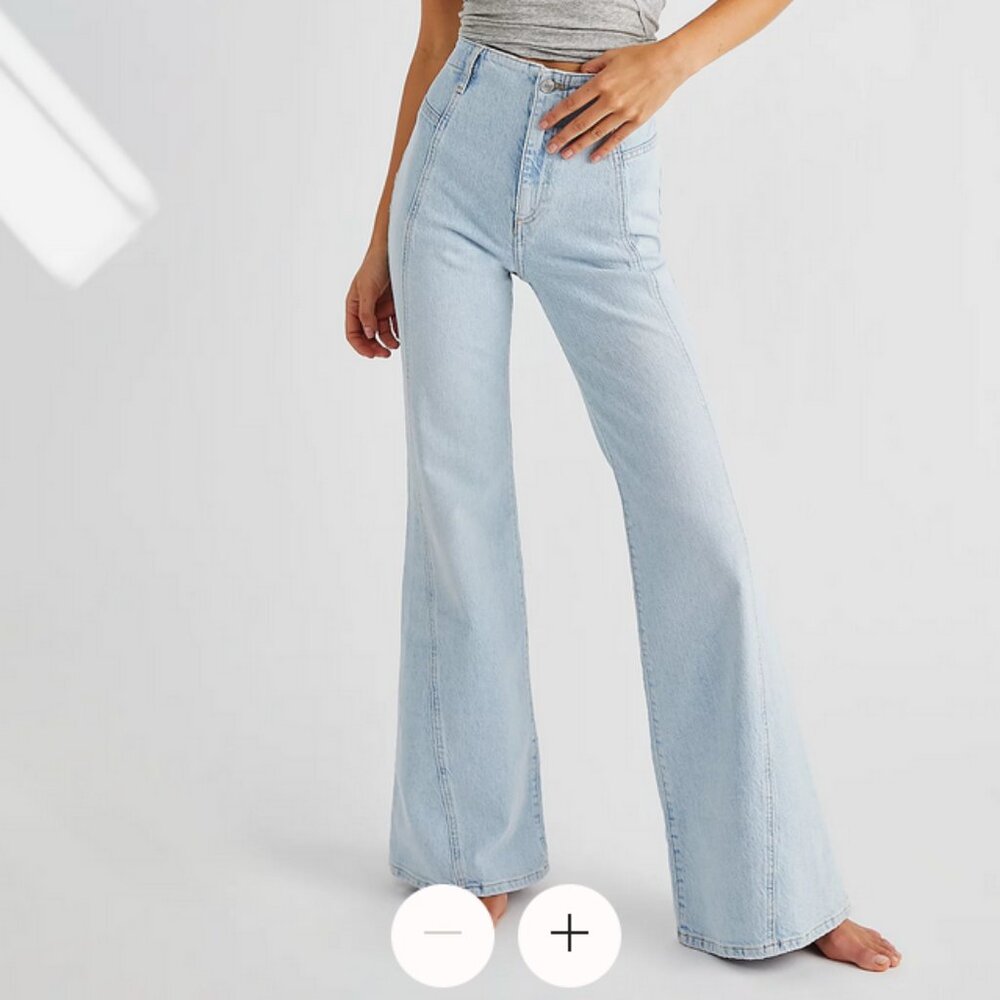 Free People We The Free Florence Flare in Light Indigo